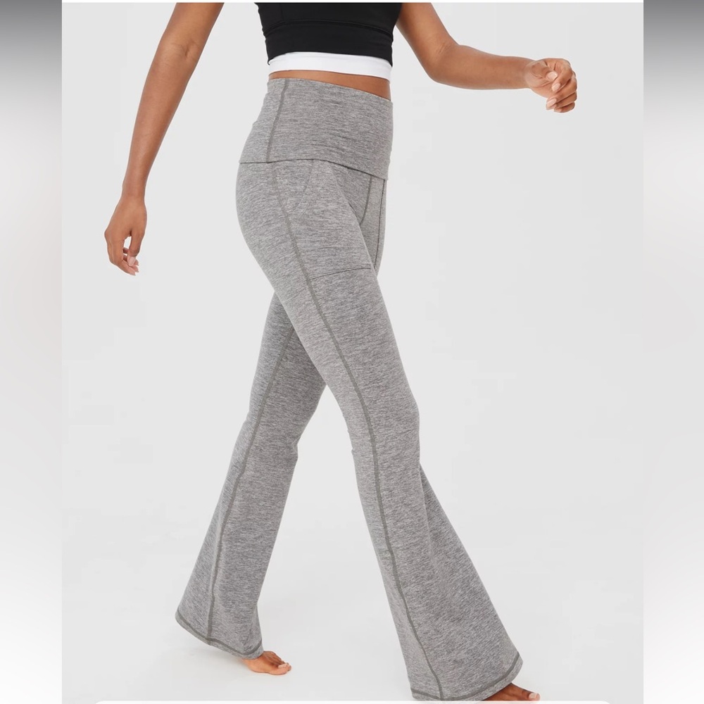 OFFLINE By Aerie The Hugger High Waisted Foldover Flare Legging